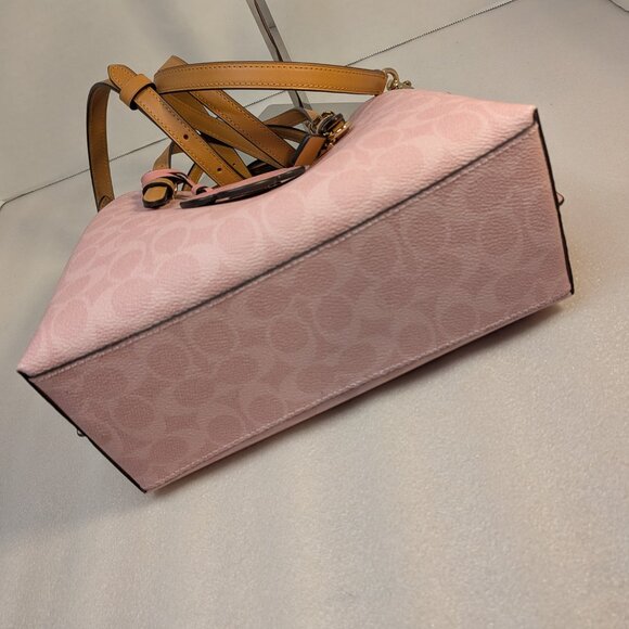 NWT Coach Mollie Tote Bag 25 In Signature Canvas With Charms (CER24) - Picture 11 of 12